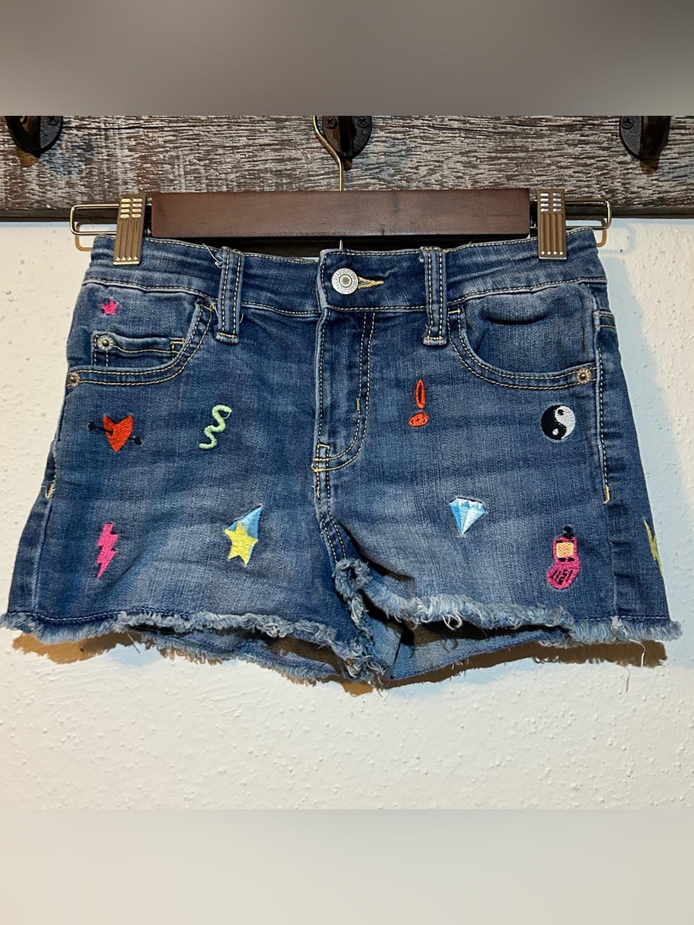 Thereabouts x Matthew Langille Embroidered Denim Shorts Girls 10